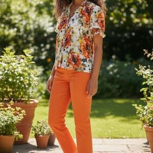 East 5th Multicolor Floral Top